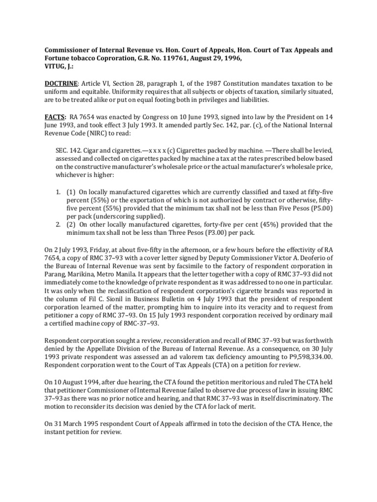 Cir vs ca 261 scra 236 pdf taxes internal revenue service