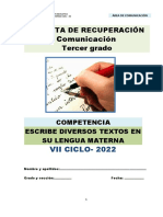 Escribe Diversos Textos 3er Grado