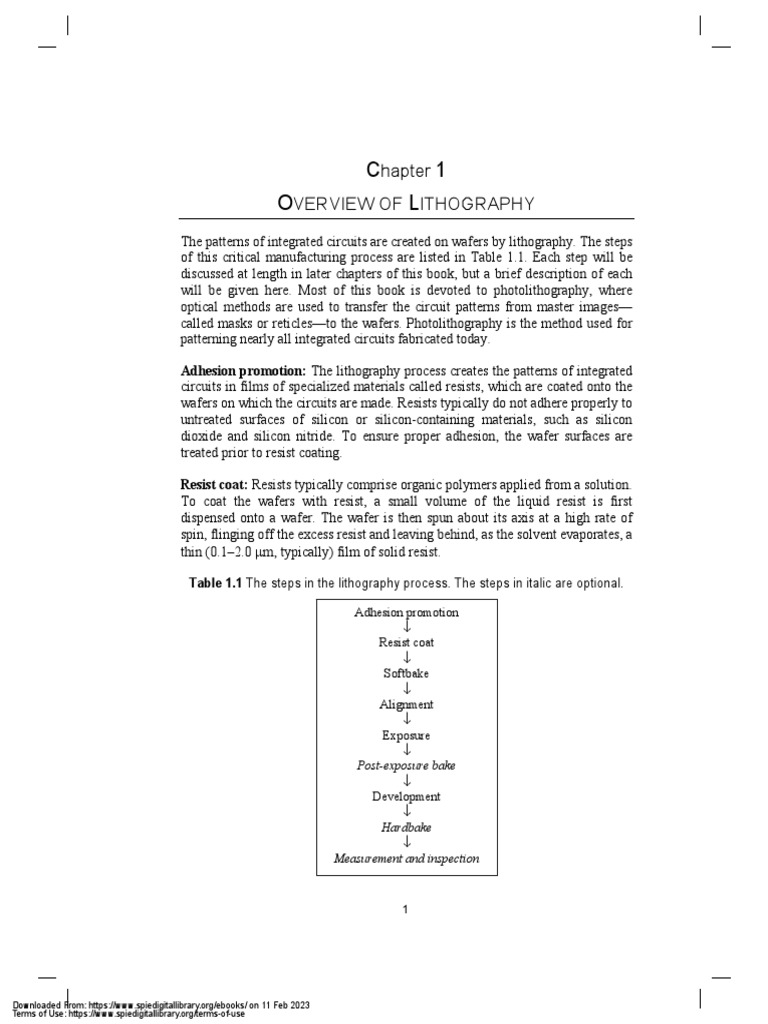 PM304 ch1 | PDF | Photolithography | Industrial Processes