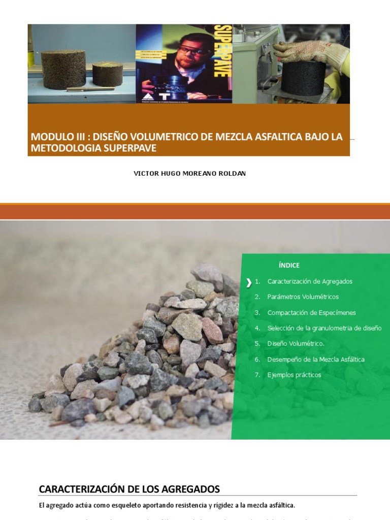 Diseño Volumétrico Superpave Asfáltico | PDF | Ciencias fisicas ...