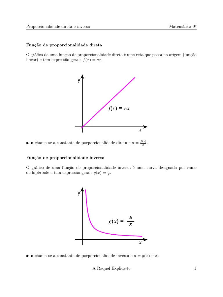 Proporcionalidade Direta e Inversa | PDF