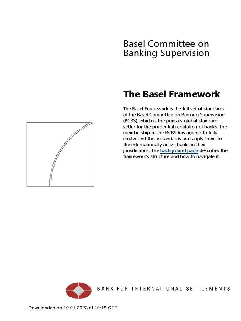 Basel Framework PDF Capital Requirement Banks