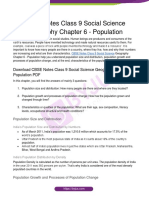 CBSE Notes Class 9 Social Science Geography Chapter 6 Population
