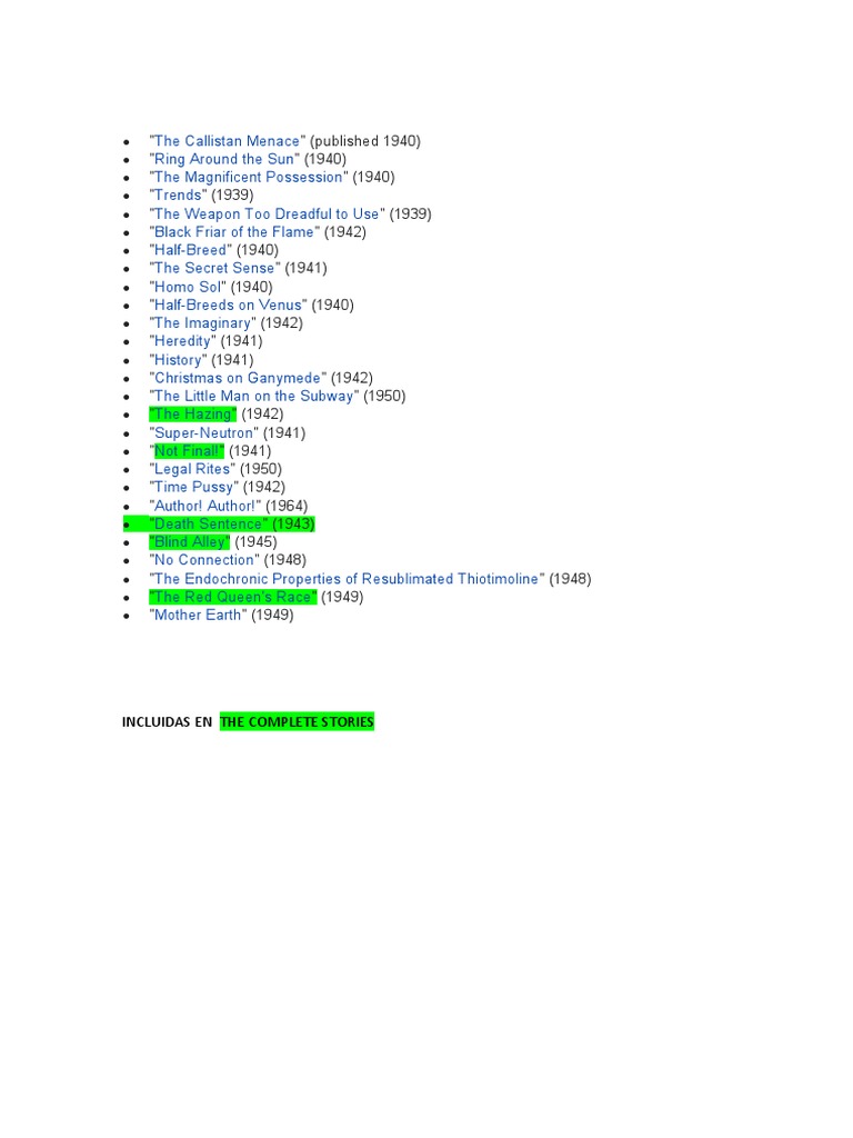 Asimov Short Stories Collection 19401950 PDF