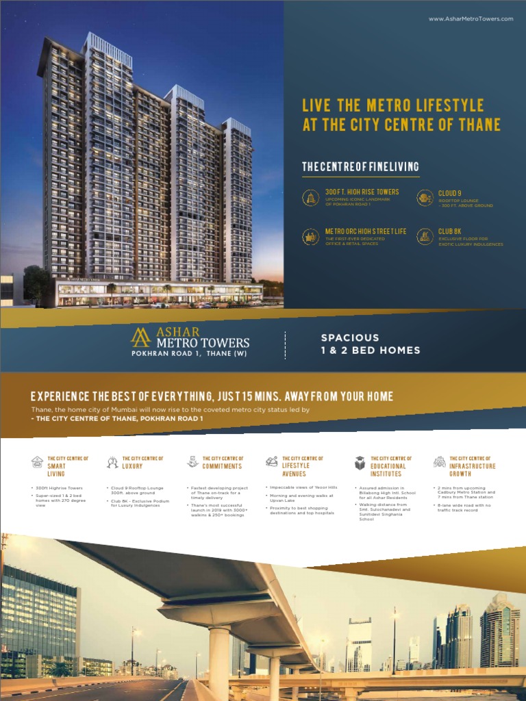 Experience Metro Living at Ashar Metro Towers - A 300-Foot High-Rise ... - Luxury Metropolitan High Rise