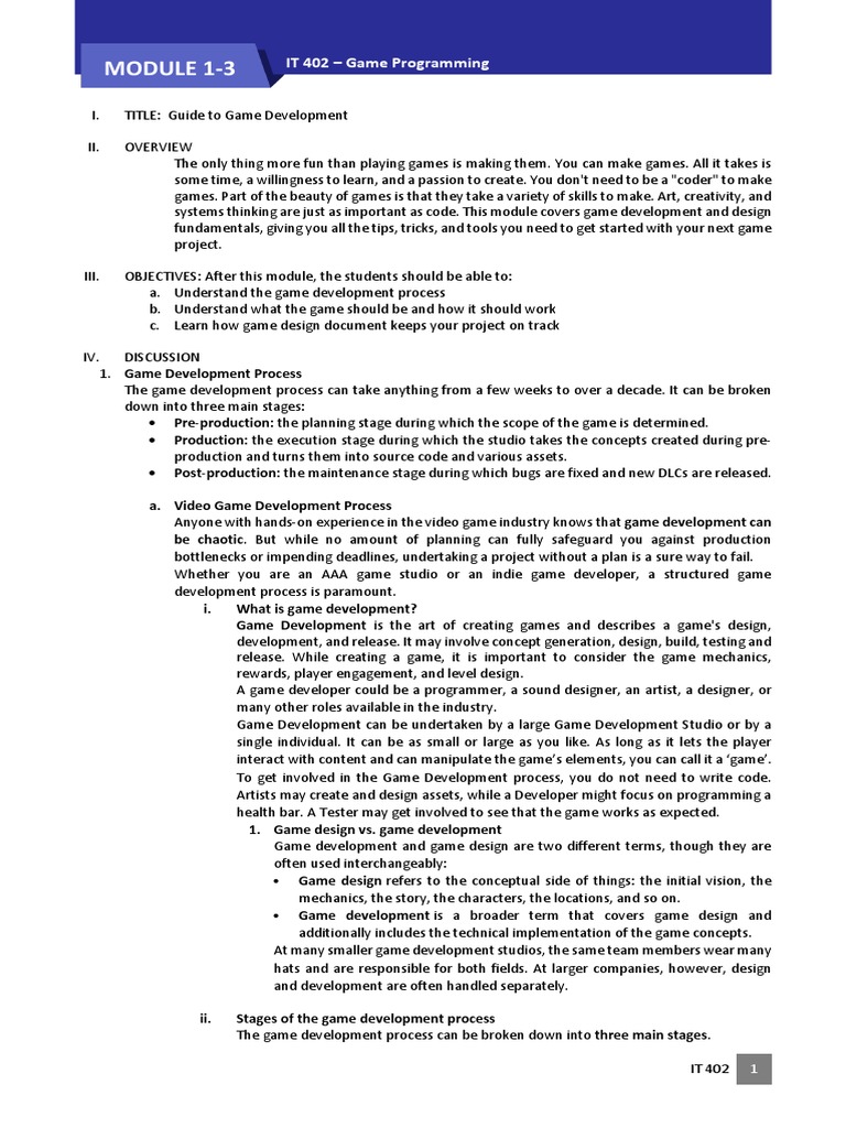 Game Development Process Explained | PDF | Worldbuilding | Video Game ...