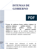 SISTEMAS DE GOBIERNO Y FORMAS DE ESTADO