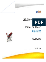 Planes de Ahorro Argentina Estudio de Mercado 2009 Overview