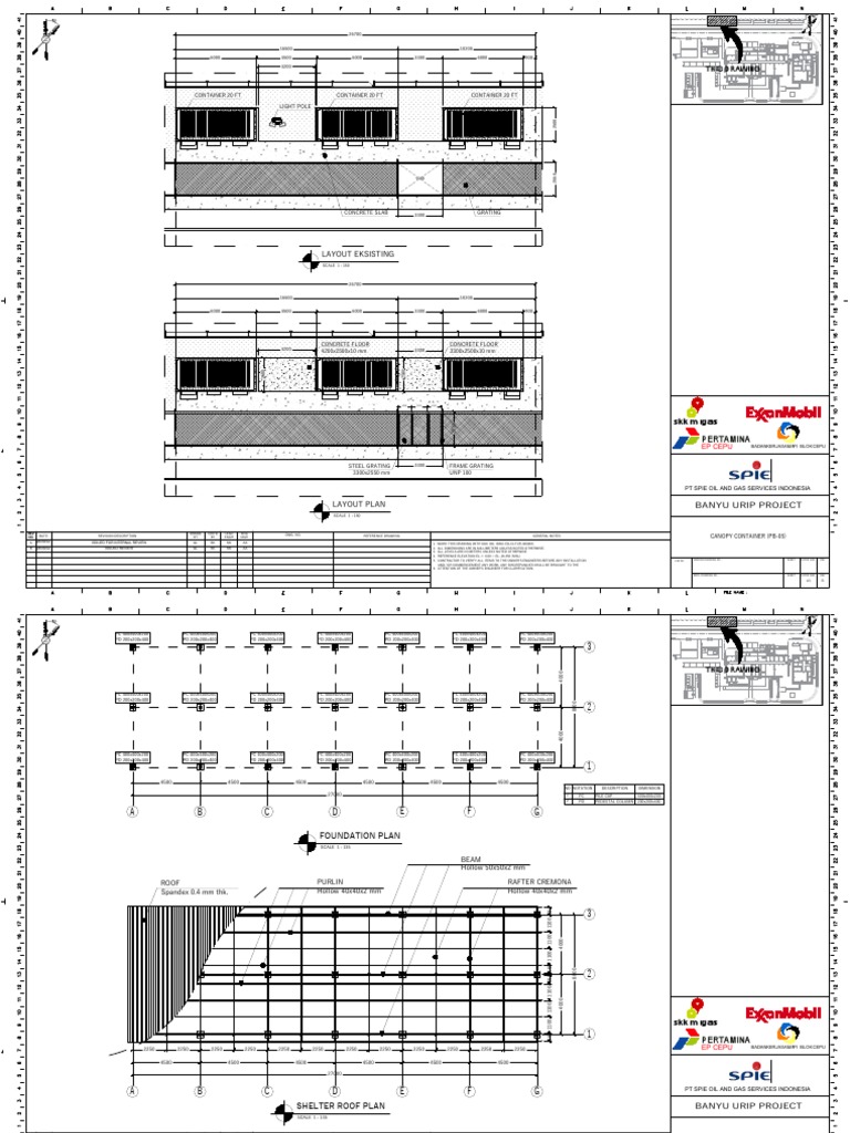 Banyu Urip Project Container Shelter Plan | PDF | Building Engineering ...