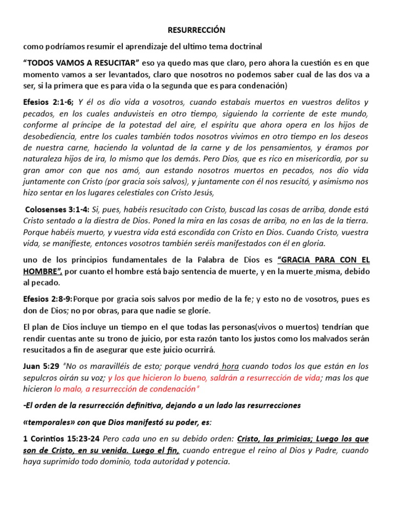 Doctrina de la Resurrección: Fe y Verdad | PDF | La resurrección de ...