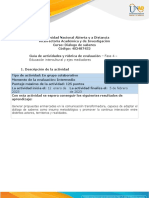 Guía de Actividades y Rúbrica de Evaluación - Unidad 3 - Fase 4 - Educación Intercultural y Ejes Mediadores