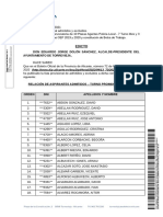 200 Lista Provisional Admitidos y Excluidos 10 Plazas Agente PL. OEP 2019-2020