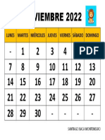 Calendario Santiago Noviembre 2022