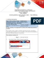 Activities Guide and Evaluation Rubric - Unit 1 - Task 2 - Writing Production