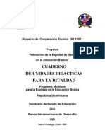 Cuaderno de Unidades Didacticas para La Igualdad: Santo Domingo, Enero 2008