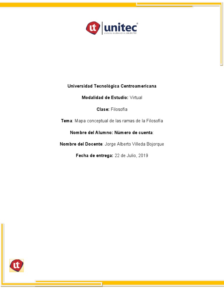 Mapa Conceptual Ramas De La Filosofia Pdf