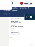 Reporte de Análisis y Evidencia de Decisión 4 SIMPRO - Grupo #2