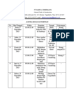 Jadwal kegiatan pimpinan