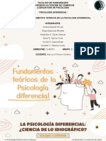 Fundamentos teoricos de la Psicologia Diferencial