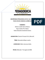 Demanda mayor cuantía incumplimiento contrato automóvil