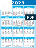 Calendario 2023 - Con Feriados Argentinos