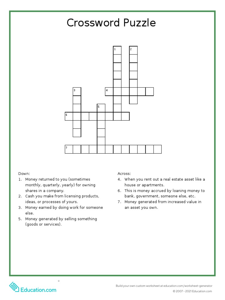 Crossword Puzzle PDF