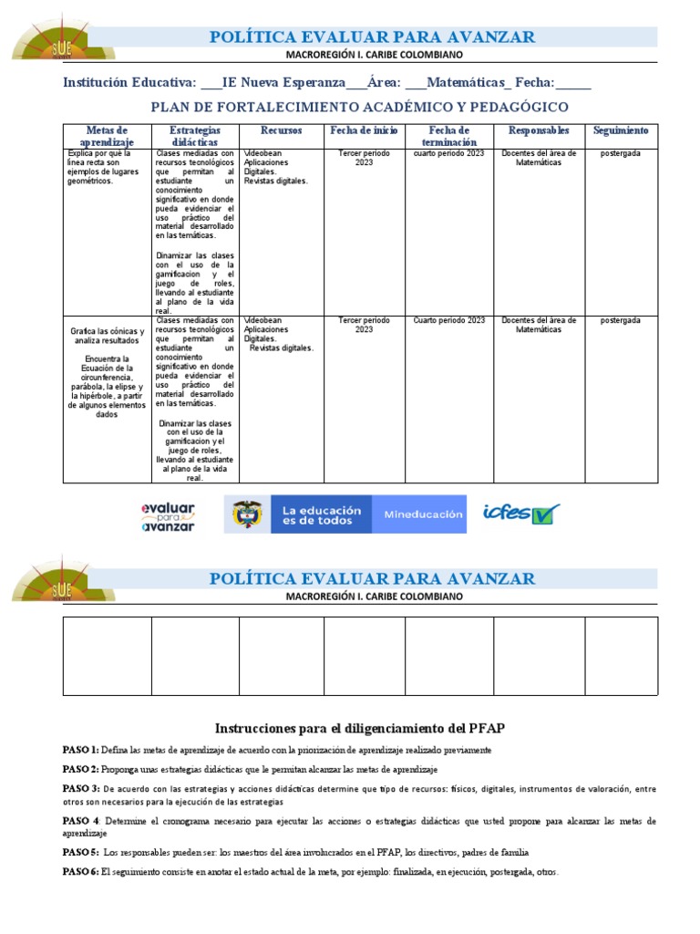 TRIGONOMETRIA DE GRADO DECIMO - FORMATO DEL PFAP - Anexo 4 | PDF ...