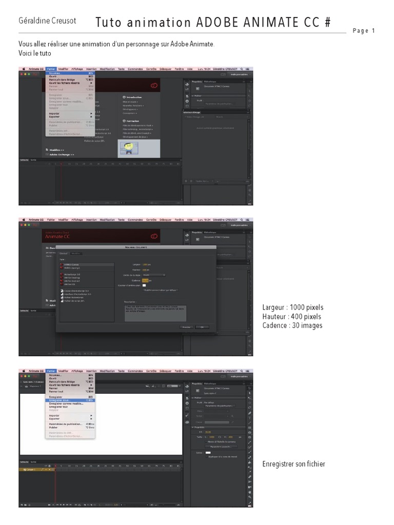 Tuto Animation Personnage sur Animate | PDF