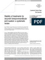 Stability of Treatments For Luxation
