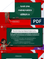 Algebraic Expression Lesson Document