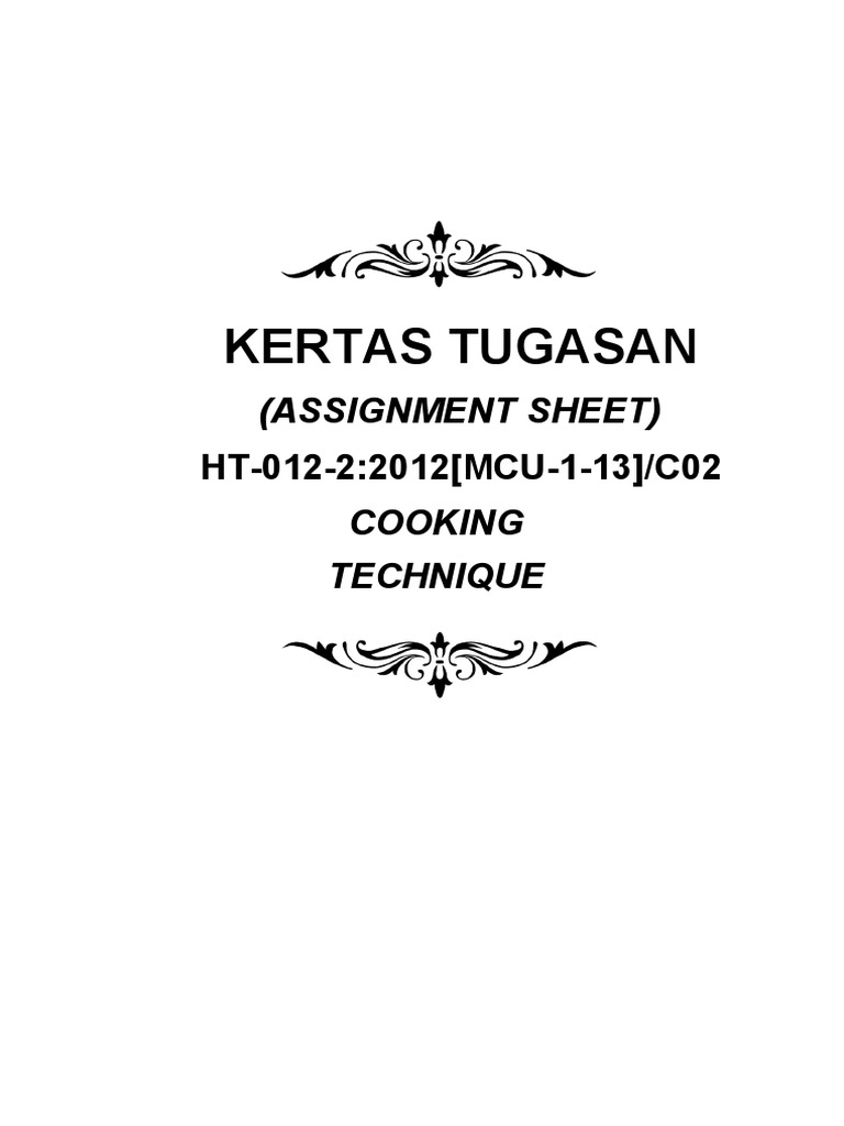 C02 Kertas Tugasan | PDF | Cooking | Food And Drink Preparation
