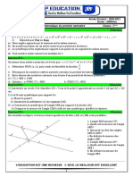 Composition de Mathematiques Du 1er Semestre 5ème 2020-2021 Senegal