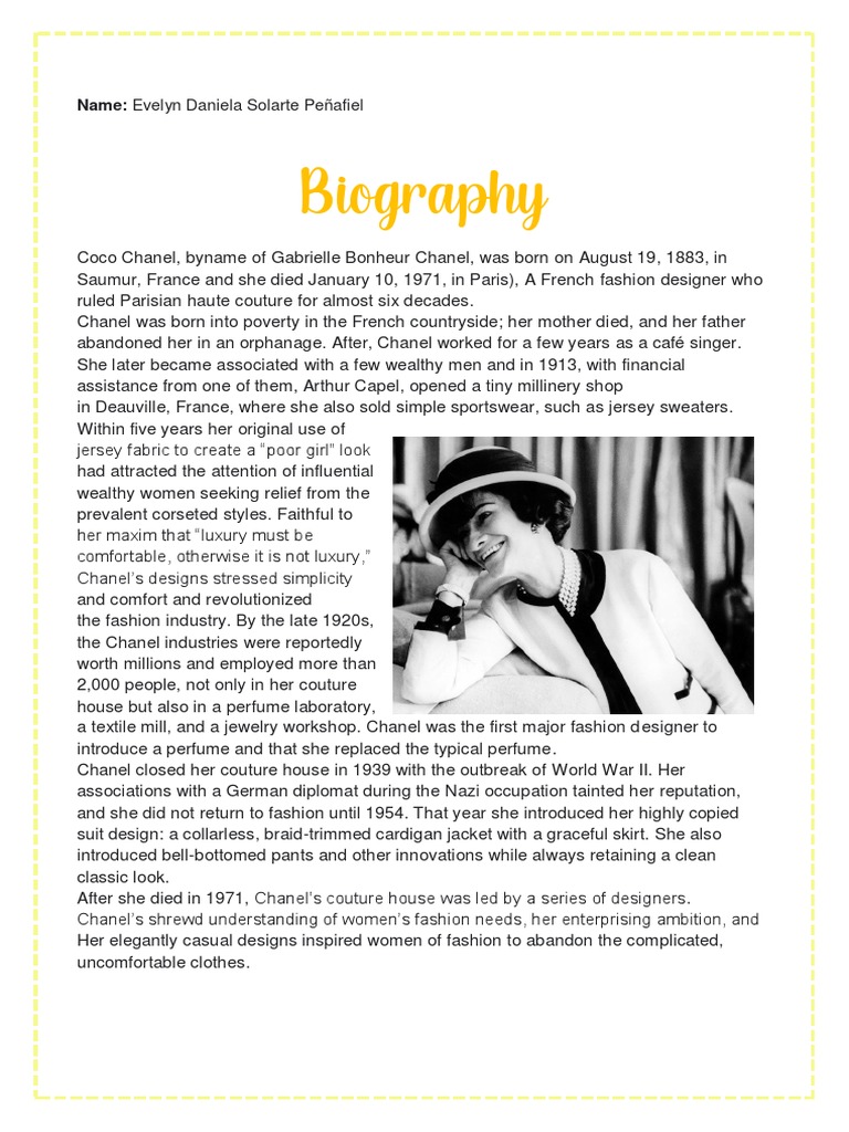 Coco Chanel: Fashion Revolution Pioneer | PDF | History