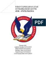 ANALISIS DAN TANGGAPAN ATAS PUTUSAN MAHKAMAH AGUNG NOMOR: 470/PK/Pdt/2014