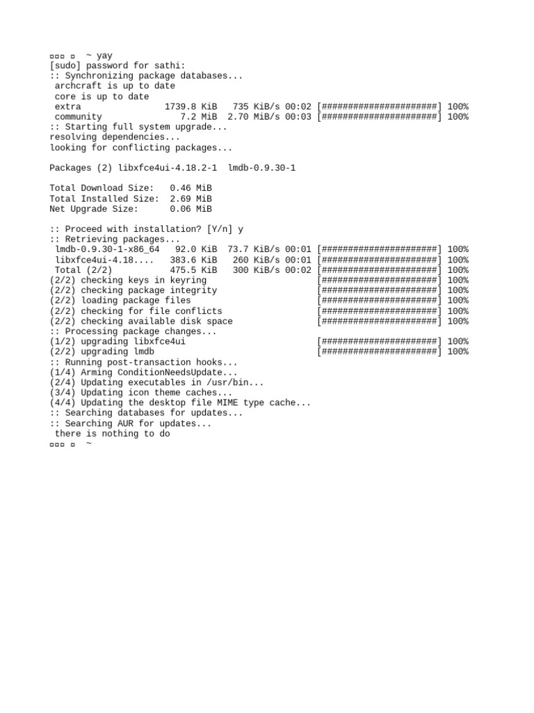 Archcraft Linux - Yay Upgrade REGULAR PKGS. | PDF