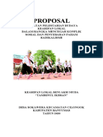 Proposal Kegiatan Pelestarian Budaya Kearifan Lokal Dalam Rangka Mencegah Konflik Sosial