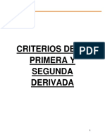 Criterios de La Primera y Segunda Derivada