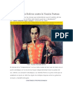 La venganza de Bolívar contra la Nación Pastusa