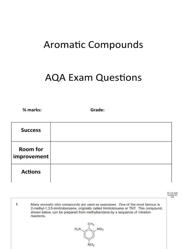 Aromatic Compounds Questions | PDF