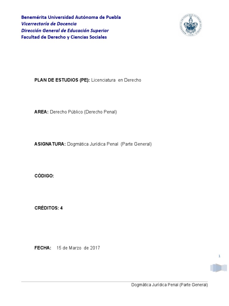 Dogm+ítica Jur+¡dica Penal (Parte General) | PDF | Derecho penal ...