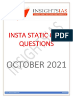 Insights Static Quiz October 2021 Questions