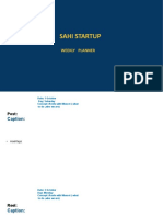 Sahi Startup Weekly Planner