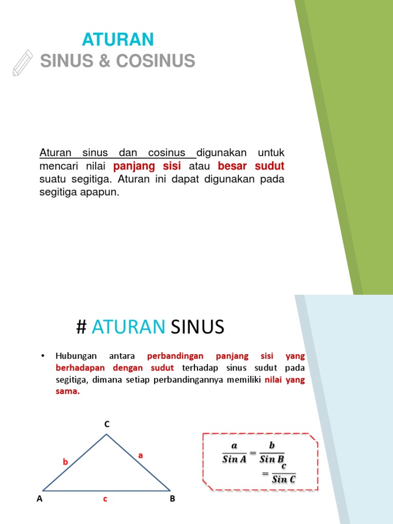Latihan Soal Aturan Sinus Dan Cosinus Pdf
