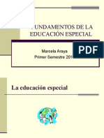 FUNDAMENTOS DE LA EDUCACIÓN ESPECIAL - pptEDUCACIÓN ESPECIAL