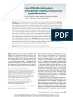 Survival of Mini Dental Implants Used To Retain Mandibular Complete Overdentures: Systematic Review