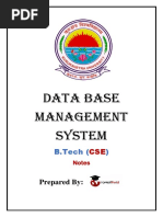 Data Base Management System: Prepared by