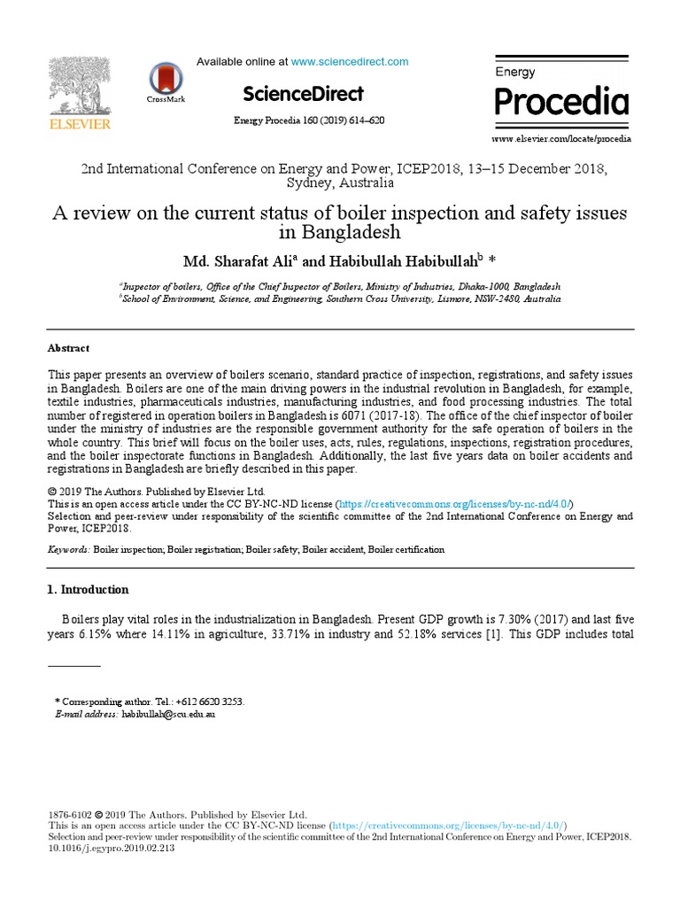 A Review On The Current Status of Boiler Inspectio PDF Boiler Pipe (Fluid Conveyance)