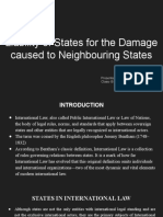 Liability of States For The Damage Caused To Neighbouring States