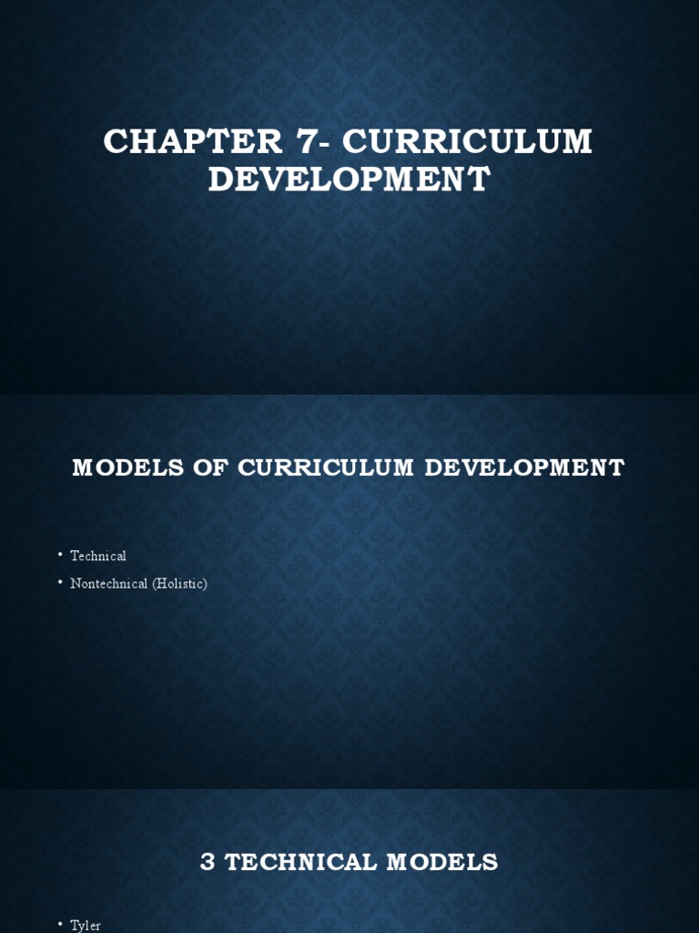 Chapter 7 - Curriculum Development 1 | PDF | Curriculum | Experience