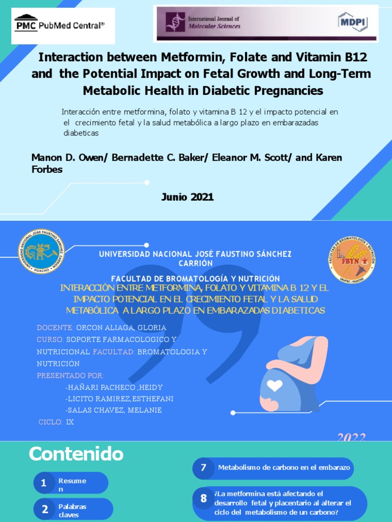 Interaction Between Metformin, Folate and Vitamin B12 and The Potential